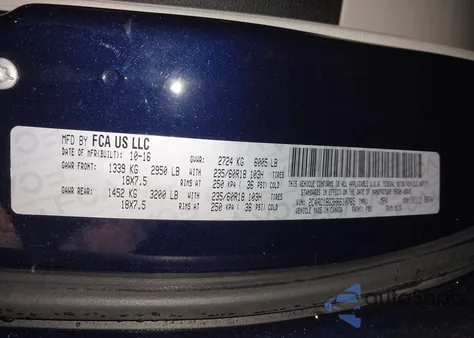 2017 Chrysler Pacifica Touring-L z USA, uszkodzony, nr VIN 2C4RC1BG3HR610765